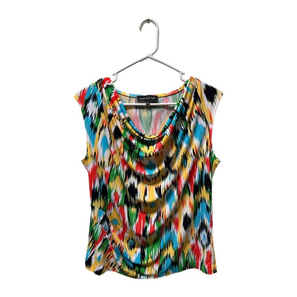 Jones New York Colorful Short-sleeve Top, Medium, Pre-owned - Picture 1 of 5